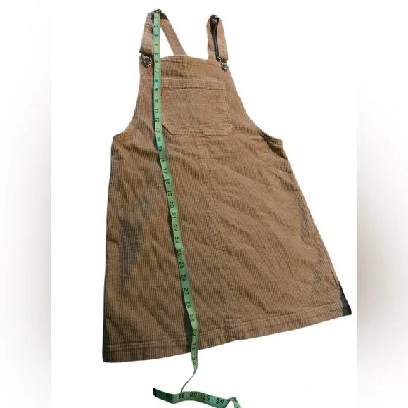 Tinseltown small corduroy Tan Midi Dress with Adjustable Straps - Picture 3 of 6